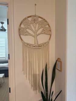 Tree dream catcher with tags