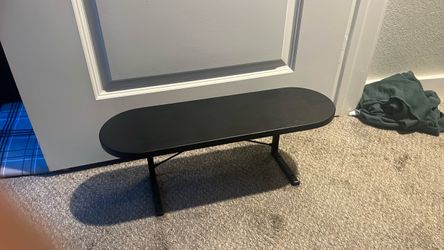 Black Oval Desk Shelf