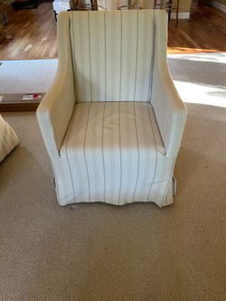 2 slipcover chairs