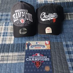 SF Giants 2012 World Series Champs Hats and Collector Patch