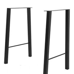 TC-HOMENY 30 inches Dining Table Legs Set of 2 Metal Legs Bench Legs Industry Coffee Table Desk