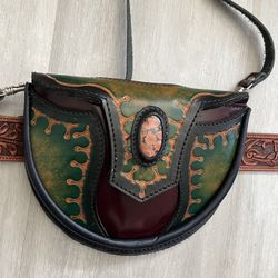 Handmade Leather Waist Bag With Adjustable Belt 