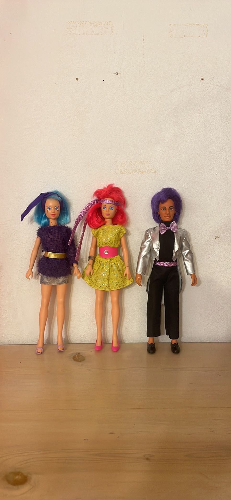 Vintage 1980s Jem And The Holograms Barbie Dolls. Includes: Aja, Kimber, & Rio. USED! Read Description!