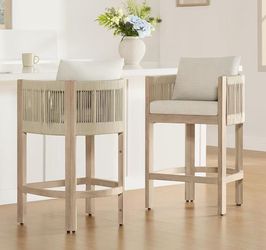 ❤️‍🔥 CHITA Cord Braid Counter Height Barstools Set of 2,