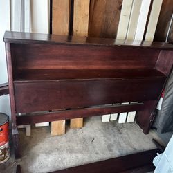 Full Size  Wooden Bedframe And Mattress