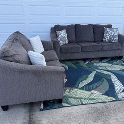 Couch Set Free Delivery Gray Sofa Loveseat 