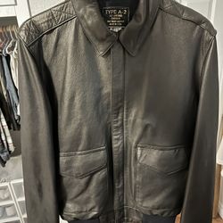 Type A2 Leather Bomber Jacket Size 38 L