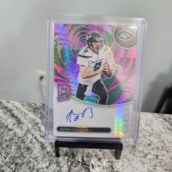 🔥 Aaron Rodgers Spectra Icons Hyper Pink Auto /15 JETS ON CARD AUTO New York Jets 