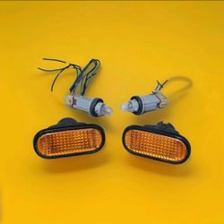JDM OEM Stanley Honda Civic EG6 DC2 Del Sol Amber Fender side marker lights Bulbs Harness Plugs