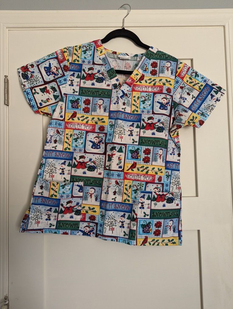 Holiday Scrub Tops