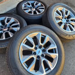 20" Chevy Silverado Oem Wheels And Tires 