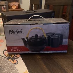 Parini 5 piece tea set black