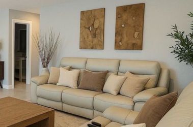 Leather Power Recliner Sofa