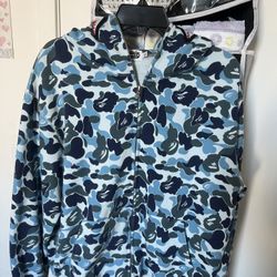 Blue Camo Bape Hoodie 