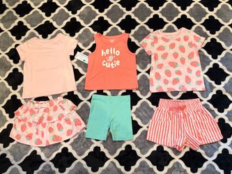 Toddler Girls Outfit Sets Size 2T 6 pieces