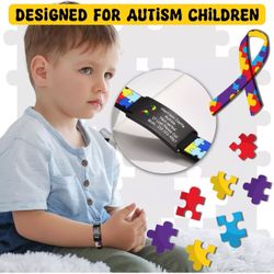  Autism Awareness Wristbands Personalized Autistic ICE Info Silicone Bands