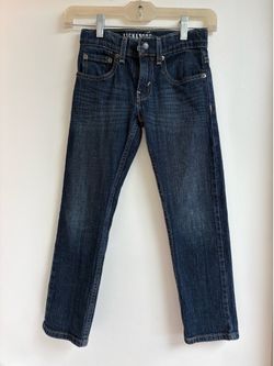 Signature Levi Strauss Boys Athletic Fit Adjustable Waist Jeans - Size 7 Regular