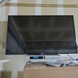 42 inch TV with an universal remote.