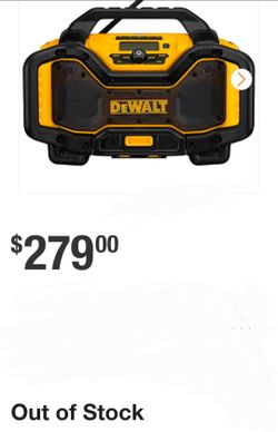 DeWalt 20v/60v Bluetooth jobsite radio +charger, New, tool only