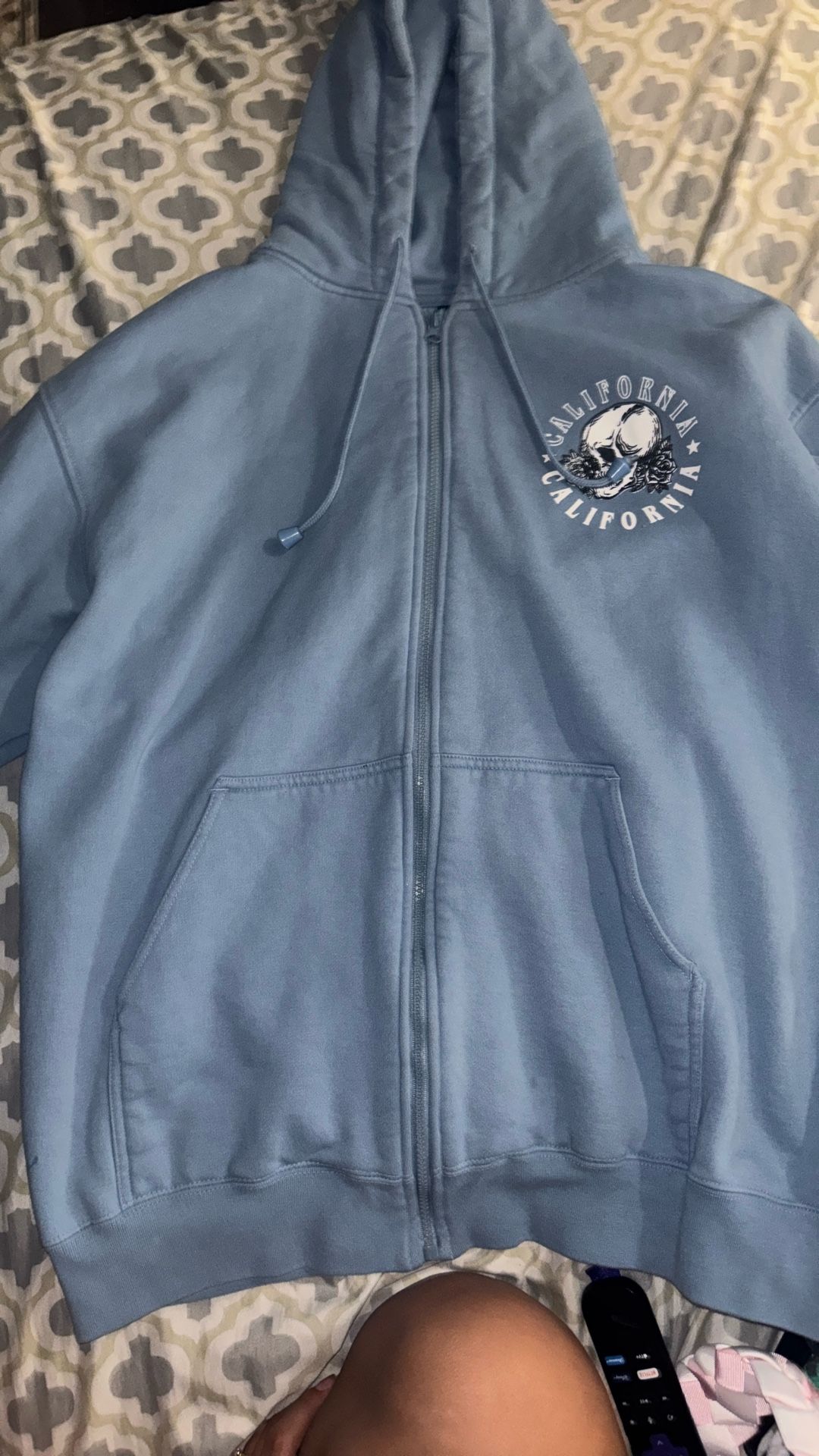 Blue Zip Up Hoodie