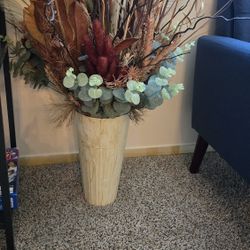 Beautiful Flowers And White Vase