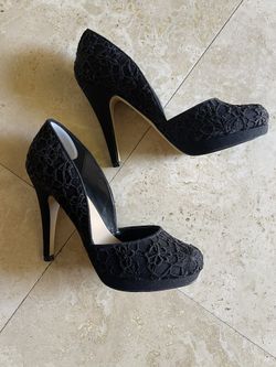 Call It Spring Heels Black Embroidered Brand New