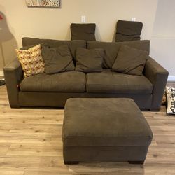 Crate  and Barrell Sofa, Chair and  Ottoman
