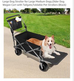 Large Foldable Dog Wagon Stroller Cart
