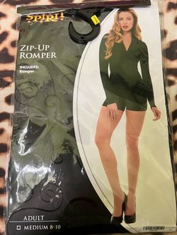 Adult zip up romper