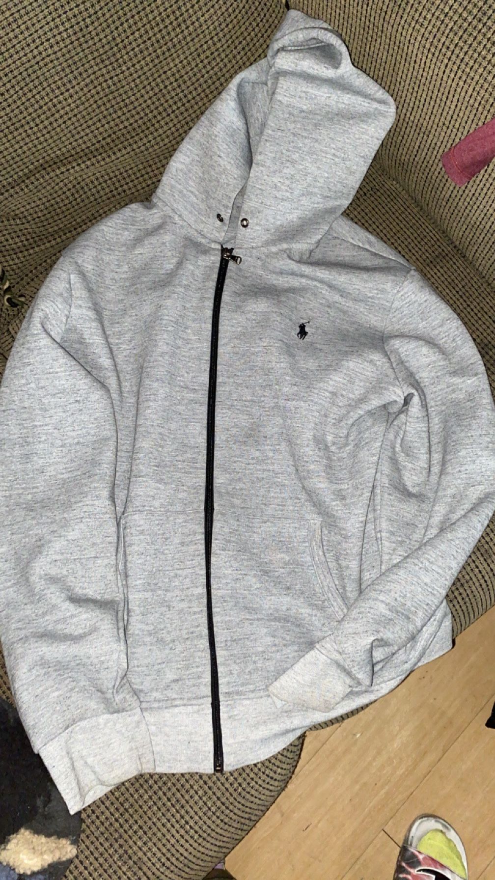 Polo Full Zip Grey