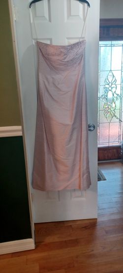Gown Strapless Pink And Off White Floor Length Final Reduction 