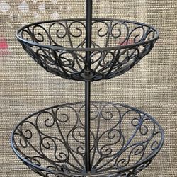 2 Tier Metal Basket. 