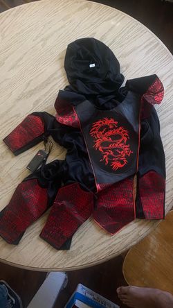 Kids Light-Up Red Dragon Ninja Costume Set – Size small