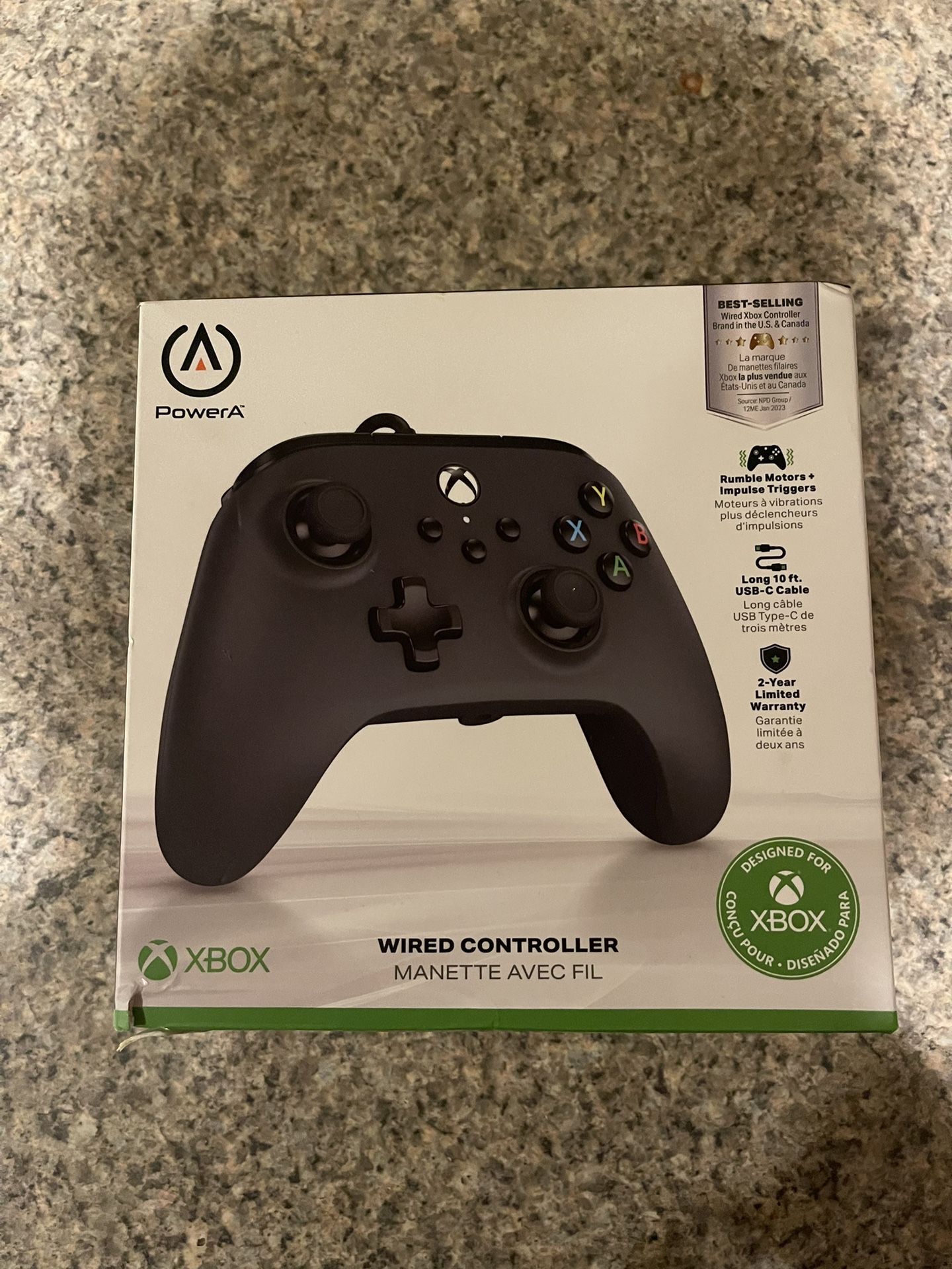 Xbox Wired Controller And Chargeable Battery