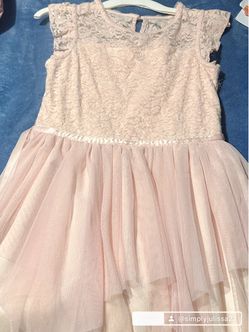 Girls Pink Lace and Tulle Dress 14/16