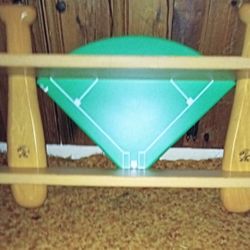 VTG Inmon Ent Wooden Baseball Bar Shelf 