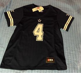 Dallas Cowboys #4 Dak Prescott Navy Blue NFL Jersey Women's L