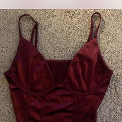 Red Corset Crop Top