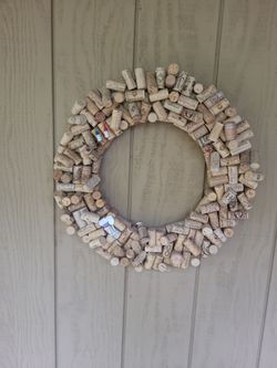 Wine cork wreath