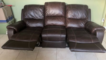 Faux leather couch