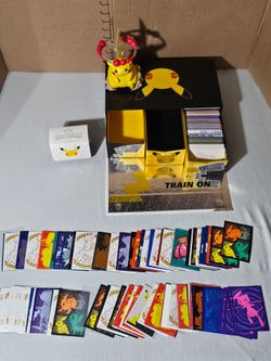 Pokemon Storage Box, Sleeves, and Figure
