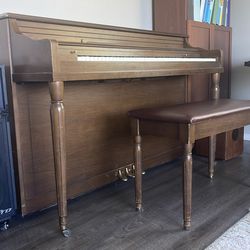Piano with bench