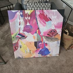 Floral canvas art by Nikki Chu