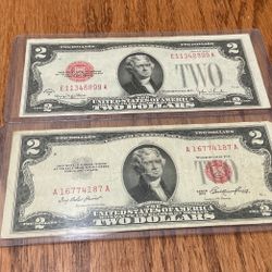 2,2$ Bills Red Nots 1953,1928