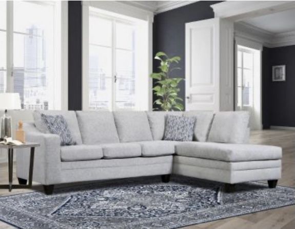 New Sectional Sofa with Chaise and Two Designer Pillows!