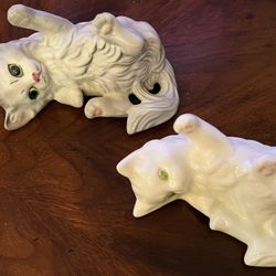 Vintage Japan Porcelain Cat Figurines