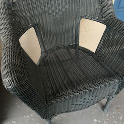 Outdoor wicker chairs