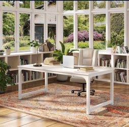 Simple Conference Table, Rectangular Meeting Table Computer Desk