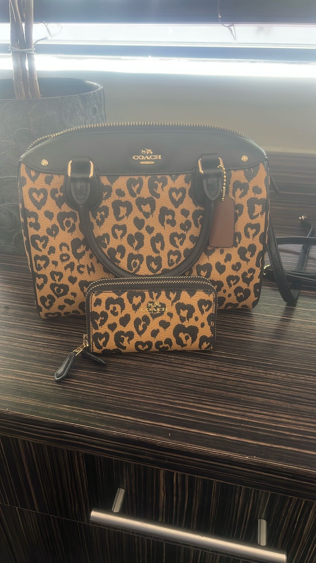 Coach bag with wallet