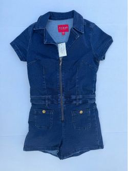 GUESS Sloane Dark Wash Denim Romper